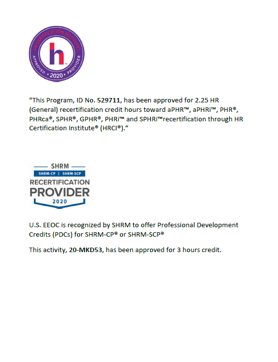 HRCI SHRM Credit Handout